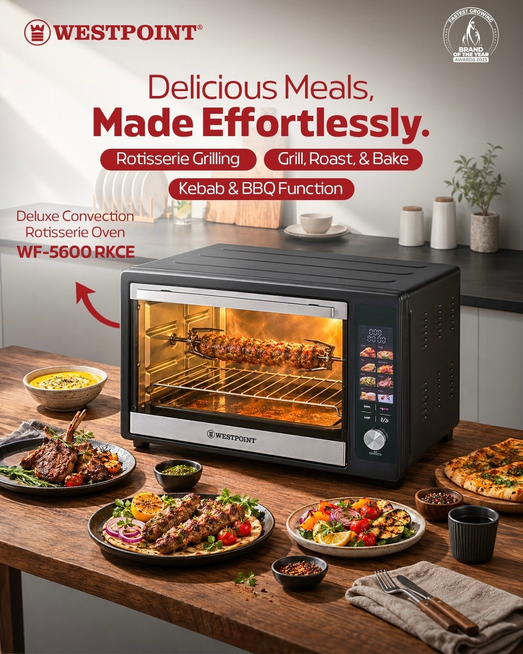 Westpoint Deluxe Convection Rotisserie Oven WF-5600 RKCE